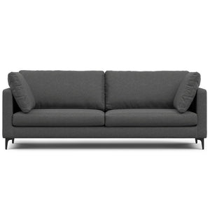 English Elm Ava 90 Inch Mid Century Sofa with Eco Performance Fabric, Plush Cushions, Durable Wood Frame Gray B136P199270