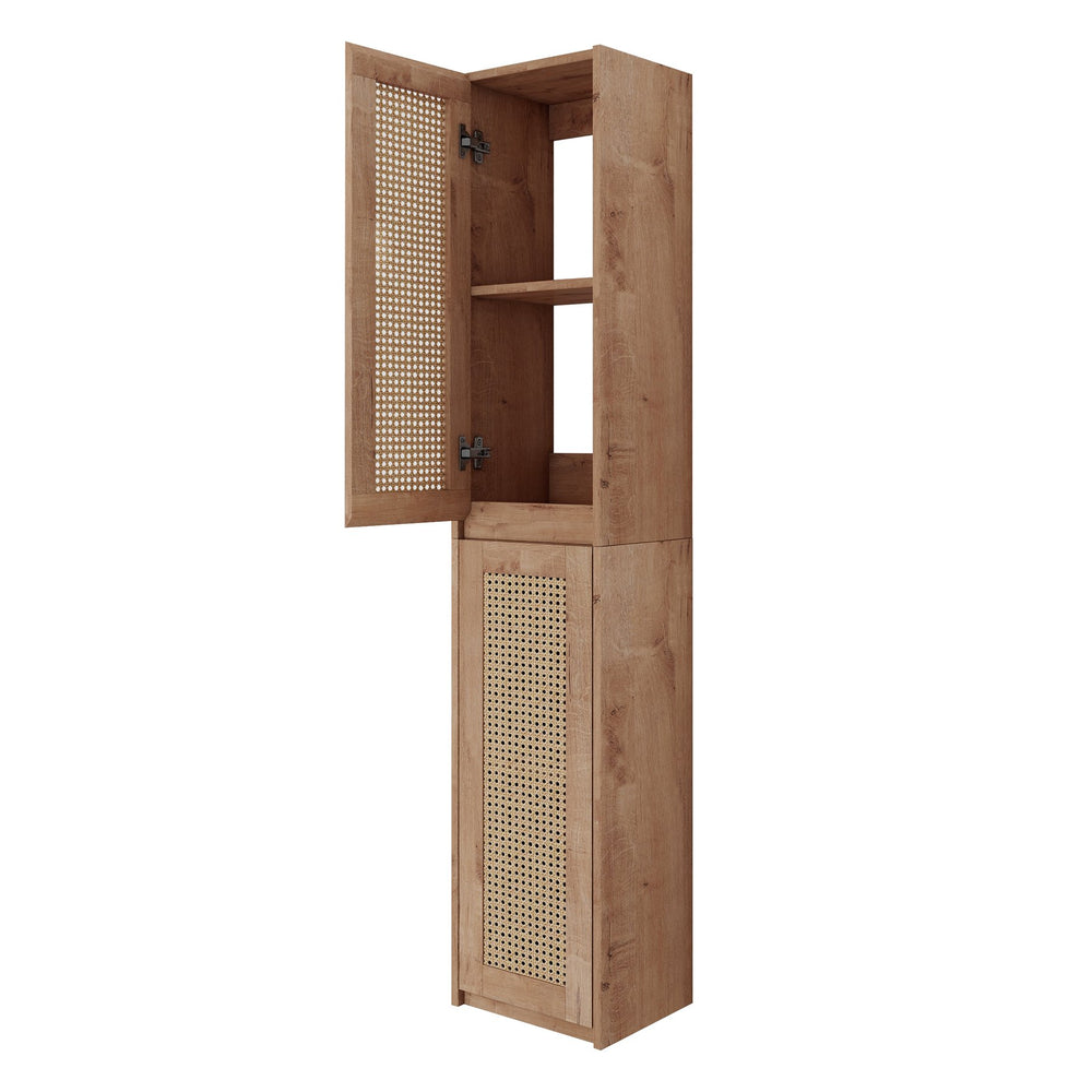 English Elm 30 Inch Wall-Mounted Bathroom Vanity With Resin Sink & Soft Close Drawers - Modern Storage Solution W999S00354