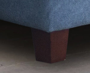 English Elm Domenico Tufted Polyester Sectional Sofa with Chaise Storage Ottoman and Accent Pillows Blue B2749S00203