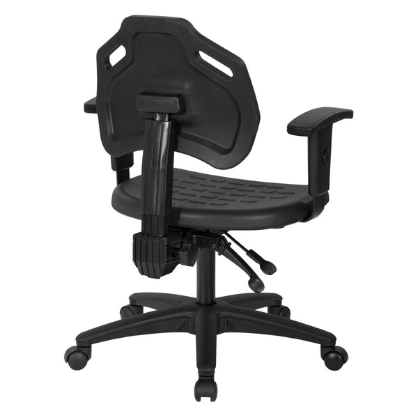 OSP Home Furnishings Self-skinned Urethane Task Chair with Lumbar Support and Pneumatic Lift for Modern Offices KH813037