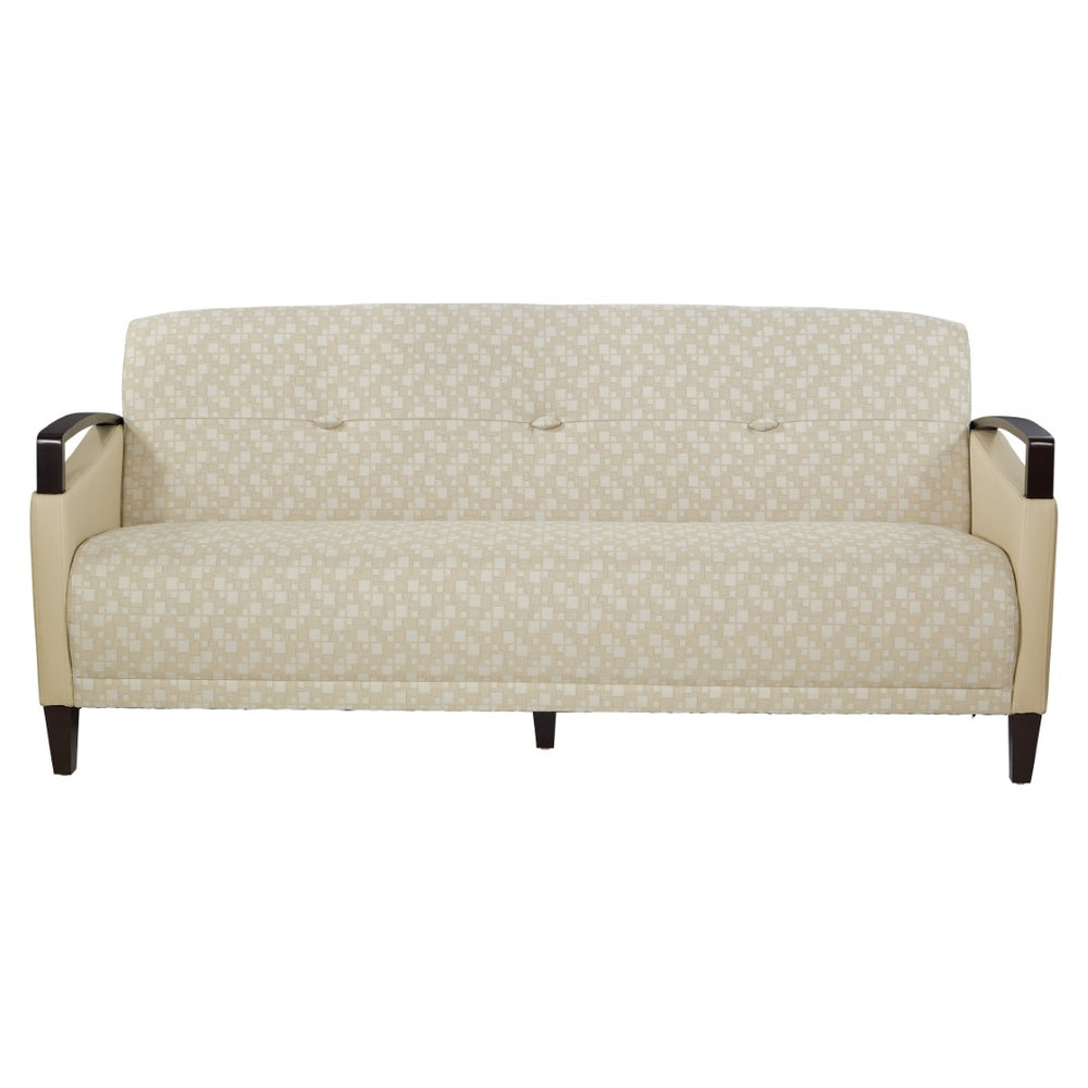 OSP Home Furnishings Main Street Two-tone Upholstered Accent Chair with Tapered Wood Legs for Modern Living Birch MST53-K106/R104