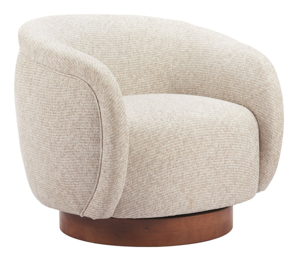 Zuo Modern Vinta Swivel Chair Beige - Stylish Modern Design In Soft Polyester For Chic Home Décor & Comfort Beige 100% Polyester,Plywood,Elm Wood 110435-zuo-modern