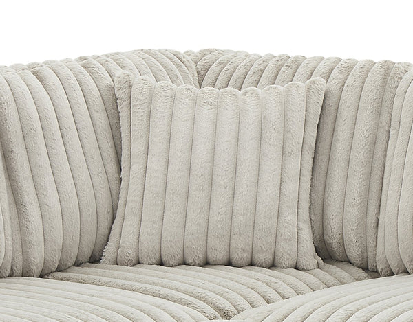 English Elm 122 Plush U-Shape Sectional Sofa Bed with USB Ports, Hidden Storage Chaise & Spacious Armrest Comfort khaki W1417S00080