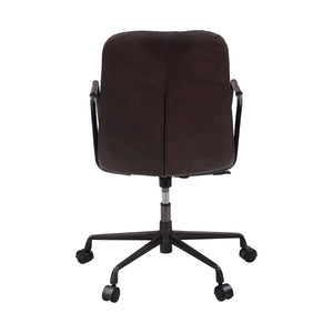 English Elm Eclarn Mars Top Leather Executive Office Chair Dark Brown – 360° Swivel, 5" Cushion, Adjustable Height B2726P386521