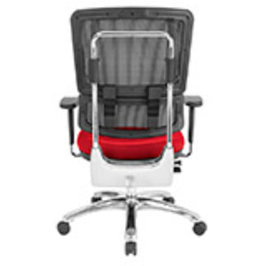 OSP Home Furnishings Vertical Mesh Back Ergonomic Manager Office Chair with Lumbar Support and Adjustable Arms Red 99662C-9