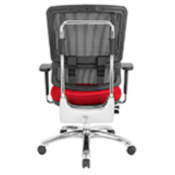 OSP Home Furnishings Vertical Mesh Back Ergonomic Manager Office Chair with Lumbar Support and Adjustable Arms Red 99662C-9