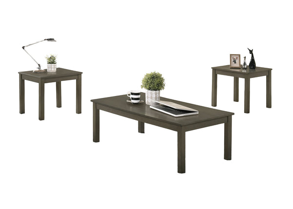 English Elm Dark Gray 3-Piece Coffee & End Table Set – Elegant Rubberwood Living Room Accent, Sturdy, Stylish B011P237489