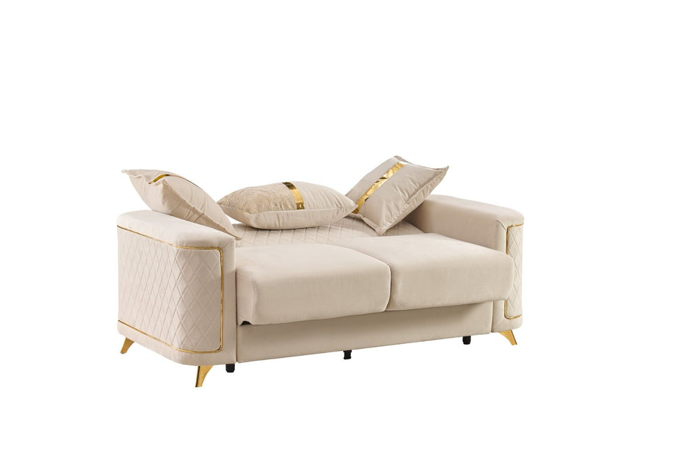 English Elm Lisa Contemporary Loveseat Birch Frame Pocket Coil Cushions and Steel Legs for Modern Living B009S02244