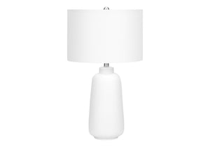 English Elm Lighting, Modern 26" Cream Ceramic Table Lamp With Ivory Shade For Elegant Home Décor & Versatile Use B2710P220132