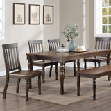 English Elm Madsunor Brown Dining Chairs With Turned Legs (Set Of 2)