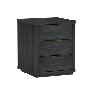 English Elm Evelyn 20" Nightstand In Charcoal Gray - Modern 3-Drawer Design For Stylish Bedroom Storage & Decor B365P398525