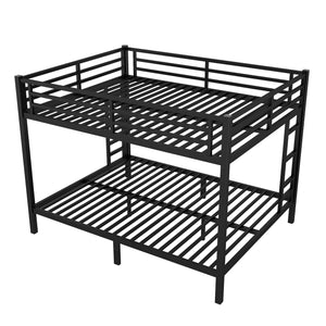 English Elm Metal Queen Over Queen Bunk Bed For Teens & Adults - Sturdy, Space-Saving, Noise-Reducing Design! W1580S00488