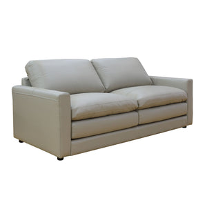 English Elm Luxurious Leather Match 3-Seater Sofa with Pocket Coil Seats, Squared Arms & Sturdy Wooden Frame B2741P280156