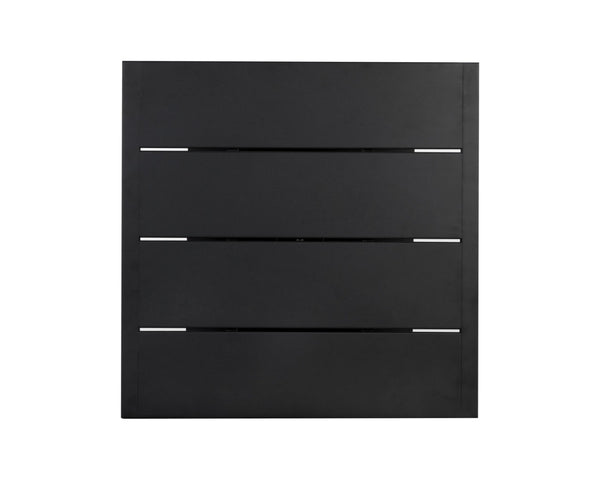Sunpan MERANO Bistro Table - 32" Square - Sleek Black Aluminum - Modern Outdoor & Indoor Dining Solution 111221