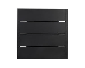 Sunpan Merano Bistro Table – Modern Aluminum Design with Sleek Lines, Weather-Resistant & Stylish Appeal Black