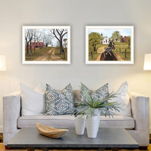 English Elm Trendy Decor 4u Billy Jacobs Pastoral Americana Framed Print Set for Farmhouse Walls B067P254093