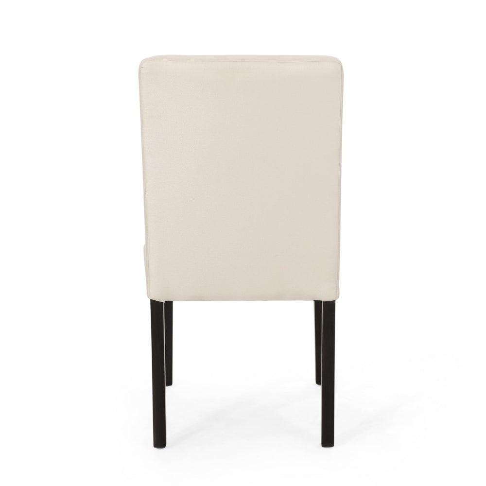 English Elm Dining Chair Set of 2 Upholstered Rubberwood Tapered Legs Contemporary Room N767P411077L