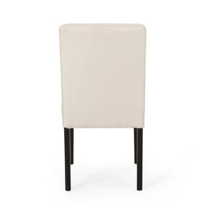 English Elm Dining Chair Set of 2 Upholstered Rubberwood Tapered Legs Contemporary Room N767P411077L