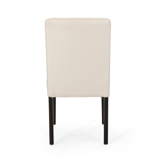 English Elm Dining Chair Set of 2 Upholstered Rubberwood Tapered Legs Contemporary Room N767P411077L
