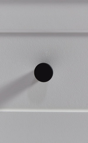 English Elm 68"high multifunctional sideboard with tempered glass accents, large-capacity storage, anti-dump safety and sleek modern design for living room, office, bedroom White W1162P205097