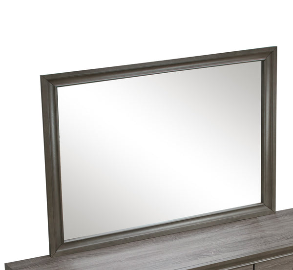 English Elm Madrid Contemporary Decorative Wall Mirror with Unique Shaped Frame, Laminate Wood Grain Finish, 37x46 inchesMadrid Contemporary Decorative Wall Mirror with Unique Shaped Frame, Laminate Wood Grain Finish, 37x46 inches Gray 3 L x 49 W x 39 H B078P286018