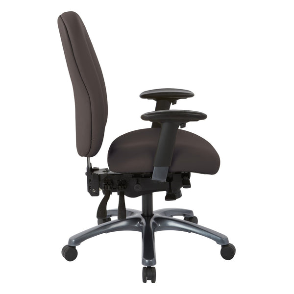 OSP Home Furnishings Multi-function Ergonomic High Back Office Chair with Lumbar Support and Titanium Base High Java 8511-R102
