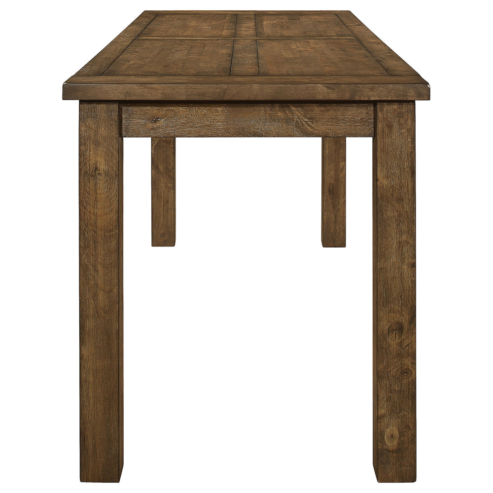 English Elm Amarillo Rustic Golden Brown Counter Height Dining Table — Solid Wood, Minimalist Design, Rich Grains B062P335877