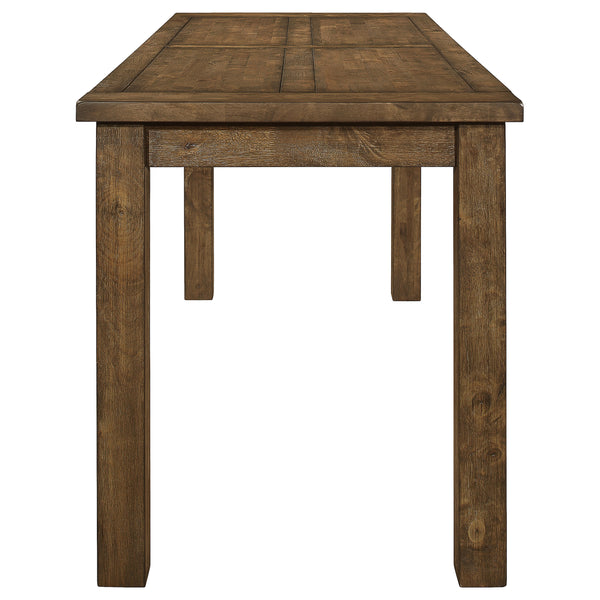 English Elm Amarillo Rustic Golden Brown Counter Height Dining Table — Solid Wood, Minimalist Design, Rich Grains B062P335877