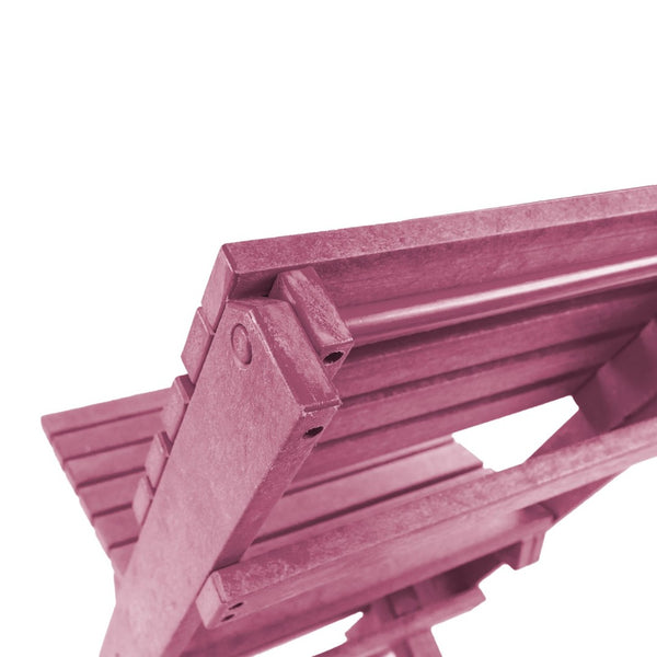 English Elm Coastal Bay Recycled Hdpe Folding Bistro Chair for Patio and Balcony Use Burgundy B2745P409665