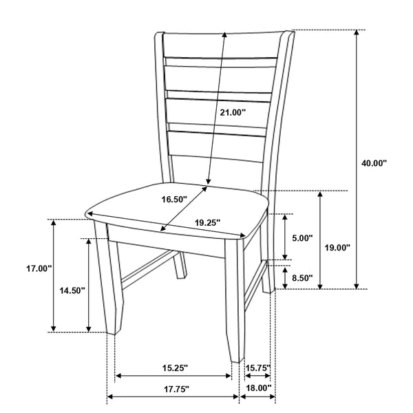 English Elm Dexter 5-Piece Contemporary Rectangular Dining Set With Grey Wood Table & Upholstered Chairs B062S01212