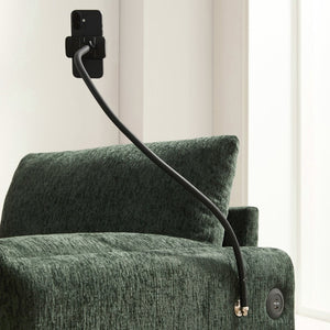 English Elm 37" Oversized Chenille Armchair with Ottoman Usb Charging Pocket Spring Living Room Green N723P387145F