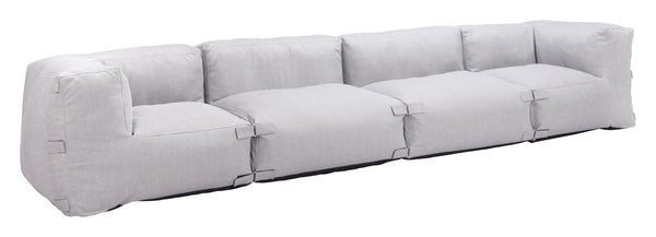 Luanda Corner Chair Gray 704002 Zuo Modern