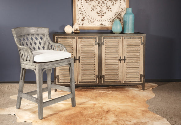 OSP Home Furnishings Plantation 24" Counter Stool Grey