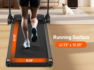 English Elm Treadmill Foldable Home Gym with 3hp Motor Incline Cushioned Belt and Bluetooth Speaker N728P337620B