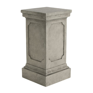 English Elm 25.75'' Square Mgo Pedestal Plant Stand with Stone Textured Brushed Gray Finish N772P334165G