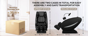 English Elm Massage Chair Recliner With Zero Gravity: Full Body Air Pressure For Ultimate Relaxation & Comfort W1875P370163