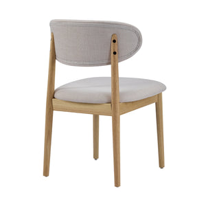 English Elm Christopher Knight Home® - Mid-Century Upholstered Side Chair with Solid Rubberwood Legs, Ergonomic Foam Seat, Durable Bentwood Finish Beige,Natural N768P331579N