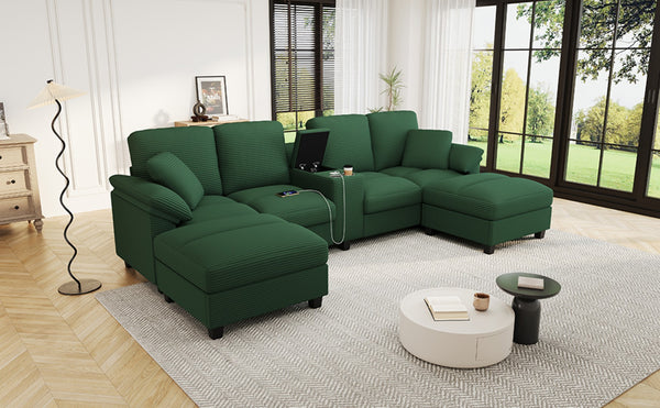 English Elm Swivel Barrel Accent Chair Chenille Tufted Round Club Seat for Living Room Lounge Green N719S002180F