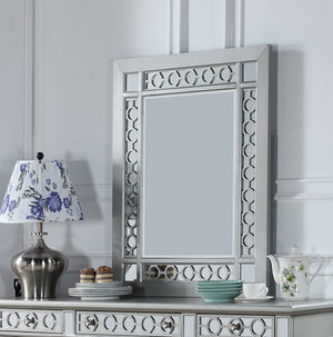 English Elm Geneva Silvery Champagne Wall Mirror 43" W x 44" H - 3" Deep Sleek Design, Durable Finish, Easy Mounting B078P301570