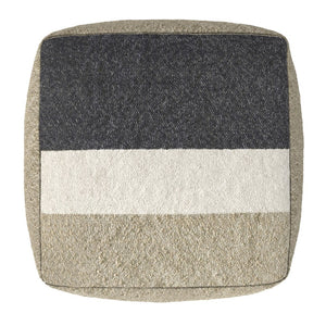 English Elm Claudette Woven Square Pouf Boho Global Pattern Footrest Accent for Living Rooms B136P427587