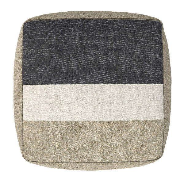 English Elm Claudette Woven Square Pouf Boho Global Pattern Footrest Accent for Living Rooms B136P427587