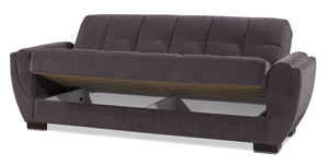 English Elm PrimeNest SkyHaven Upholstered Convertible Sofabed with Storage, Chenille Comfort, Quick Click Bed Transformation Dark Gray B030P286512