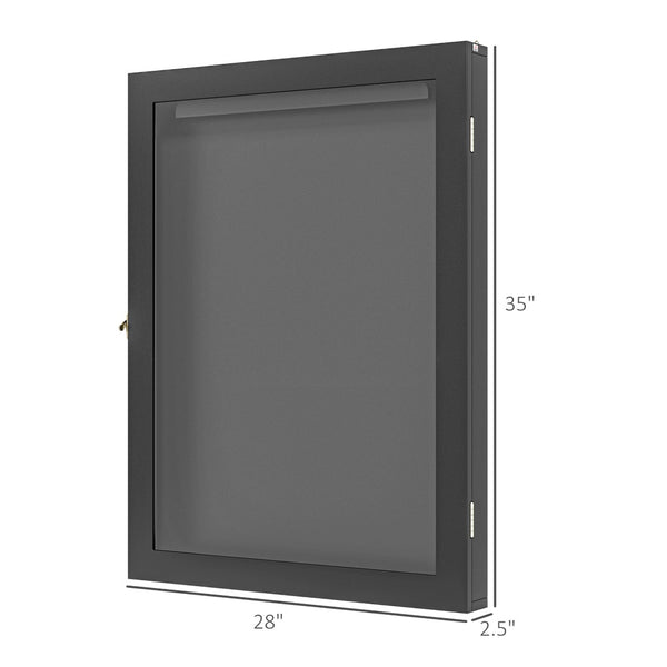 English Elm Convenient Sports Jersey Shadow Box Cherry Mdf Frame Uv Acrylic Wall Display Case T3971P430565