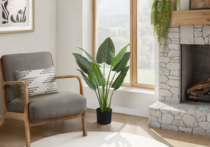 English Elm Artificial Plant - 37" Tall Aureum Tree - Realistic Faux Greenery In Black Pot For Indoor Decor B2710P220023