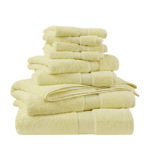 JLA Home Madison Park Signature - Ultra-Soft 100% Cotton Towels with 800 GSM Plush Pile, Antimicrobial Finish and Oeko-Tex Safety Yellow MPS73-413
