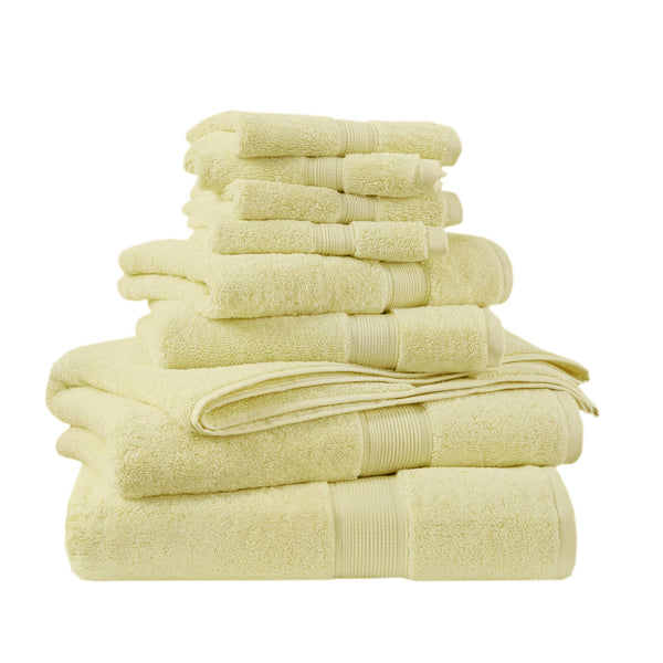 JLA Home Madison Park Signature - Ultra-Soft 100% Cotton Towels with 800 GSM Plush Pile, Antimicrobial Finish and Oeko-Tex Safety Yellow MPS73-413