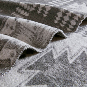 English Elm 1-piece King Jacquard Cotton Blend Blanket Aztec Woven Soft Breathable Bedroom Layer Grey B035P437489