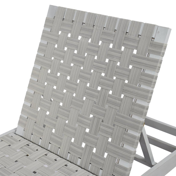 English Elm Christopher Knight Home® - Outdoor Rope Chaise Lounge with Acacia Wood Frame and Adjustable 4-Position Recline for Patio Comfort Grey,LIGHT GREY 84.84 L x 29.13 W x 5.78 H N776P288556G