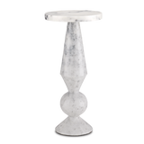 Quince White Marble Accent Table