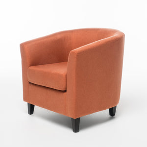 English Elm Christopher Knight Home® - PLAZA Club Chair with Plush Upholstery and Mid-Century Profile — Cozy, Stylish Accent Seat for Living Rooms Orange 31 L x 29.25 W x 26.25 H 46619.00FORG